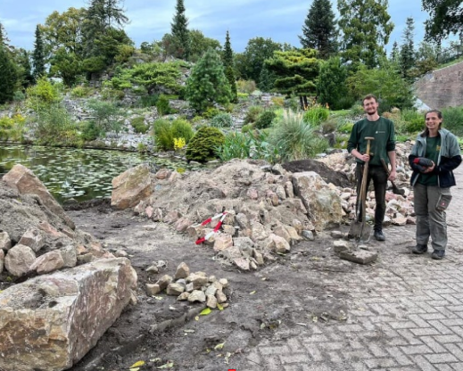 Cultivar beds being removed and expanded  southern hemisphere beds being  constructed.