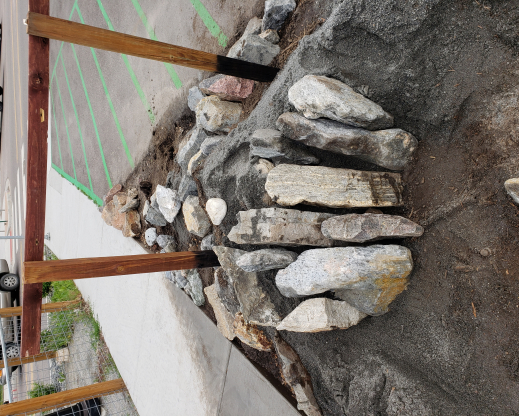 Rockwork fitting into place