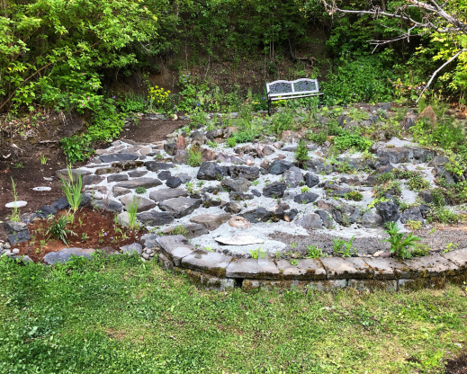 The backyard rock garden