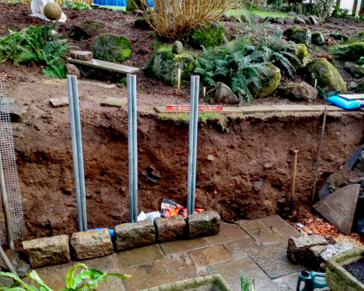 Construction of the fernery