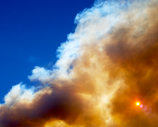 We could see a wall of smoke advancing towards us in Taylorsville after evacuating from Lassen.