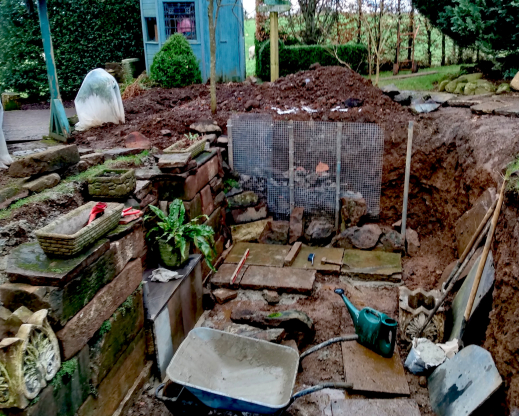 Construction of the fernery