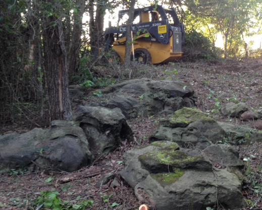 Rocks in natural outcropping     