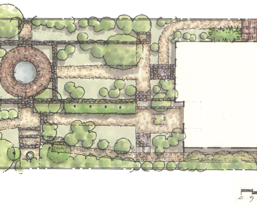 Map of the Elizabeth Lawrence Home and Garden