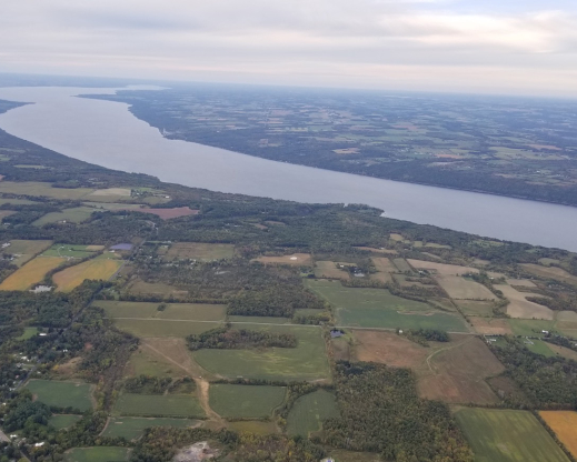 Cayuga Lake as seen from the air.