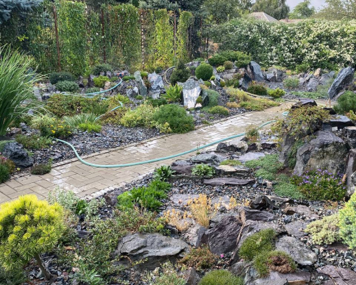 View of the rockeries