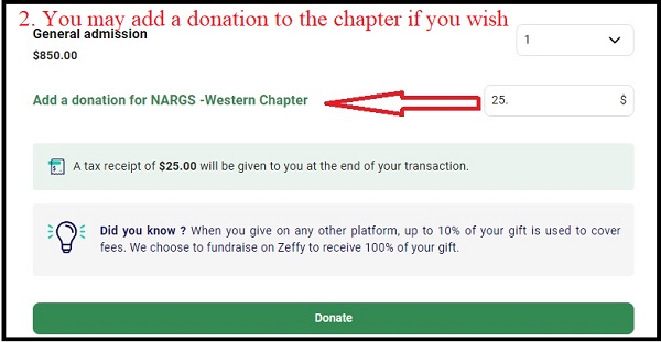 Donate to the chapter