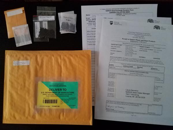 How to send non-USA seed donation mailings