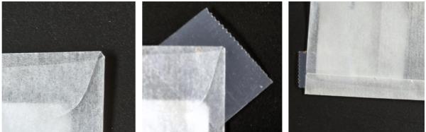 glassine corner gaps