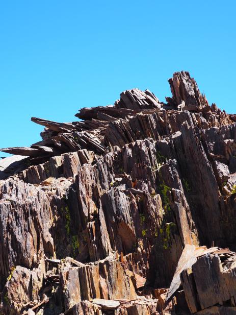 Metasedimentary rock formations in the Upper Parker Creek drainage.