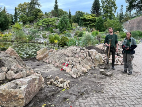 Cultivar beds being removed and expanded  southern hemisphere beds being  constructed.
