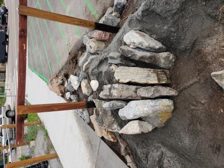 Rockwork fitting into place