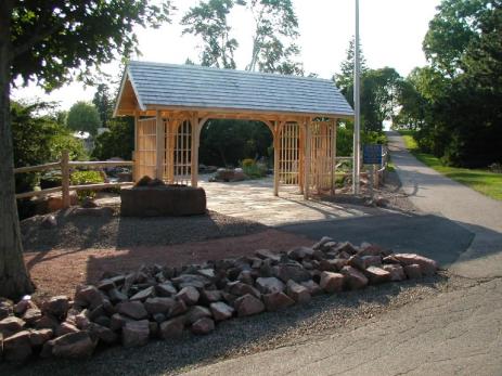 The entrance structure built by students