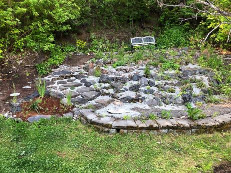 The backyard rock garden