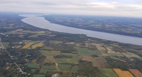 Cayuga Lake as seen from the air.