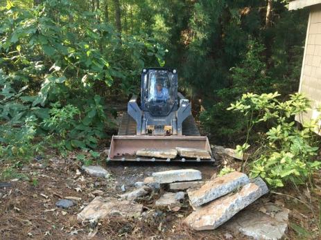 The first delivery of what used to be the sidewalk around City Hall in Kennesaw, Georgia. Eventually, 14 tons of trash concrete were delivered and installed.